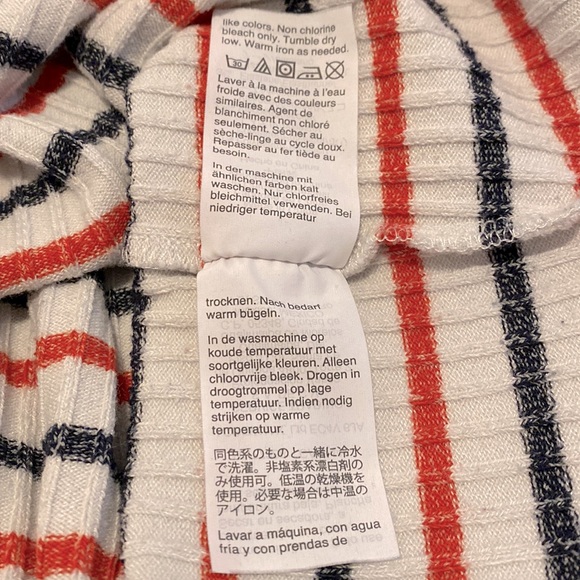 J. Crew Ribbed Mock-neck T-shirt in Stripes Size S - Picture 13 of 14